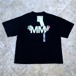 🆕 Uniqlo Disney x Ambush Collab Women’s Minnie Mouse Boxy T-shirt in Black